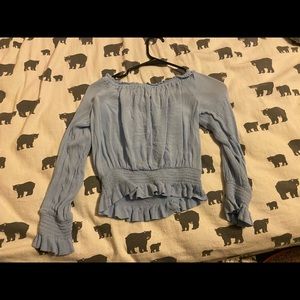 Light blue long sleeve top